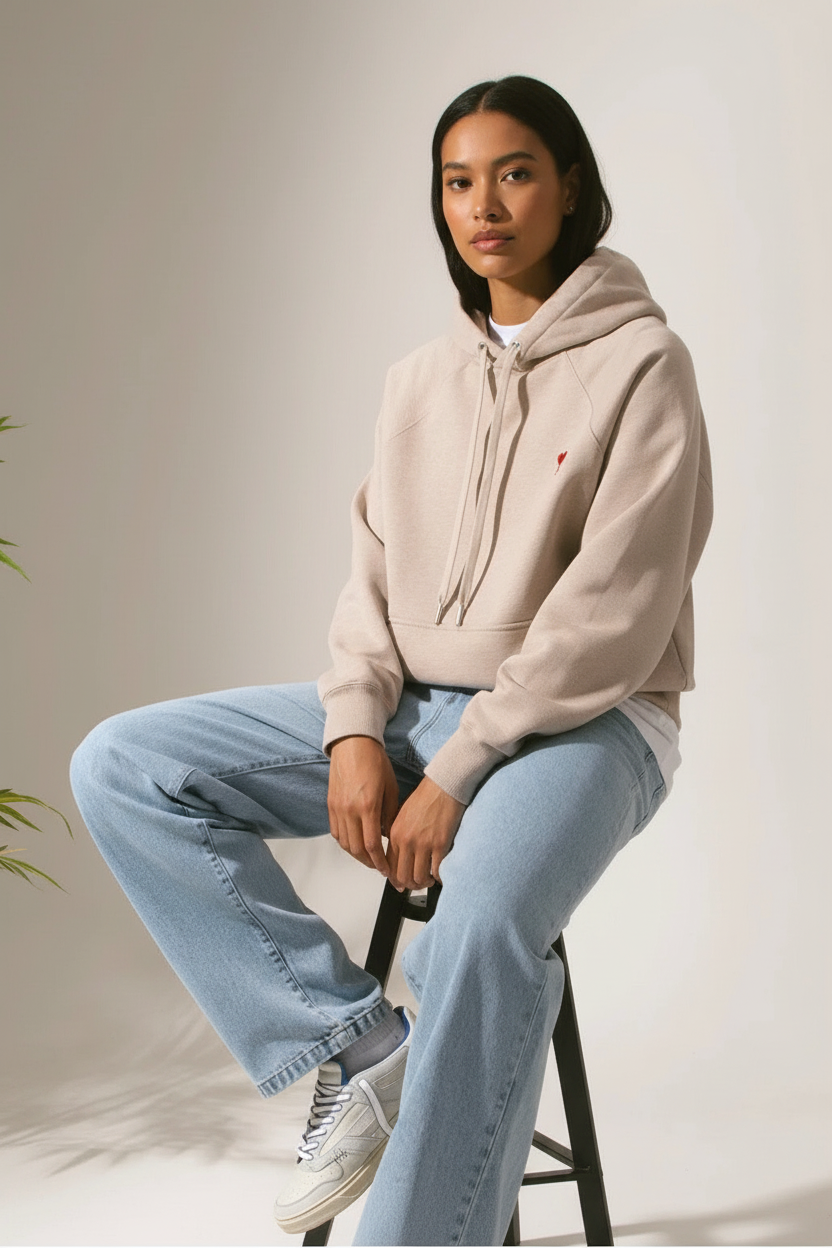 Beige Hoodie - Woman