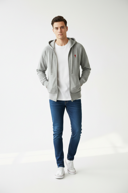Ami Paris Zipper Hoodie